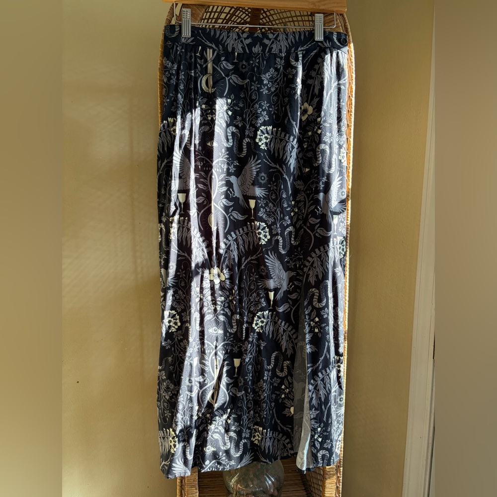 Disturbia Black and White Mystical Midi Skirt